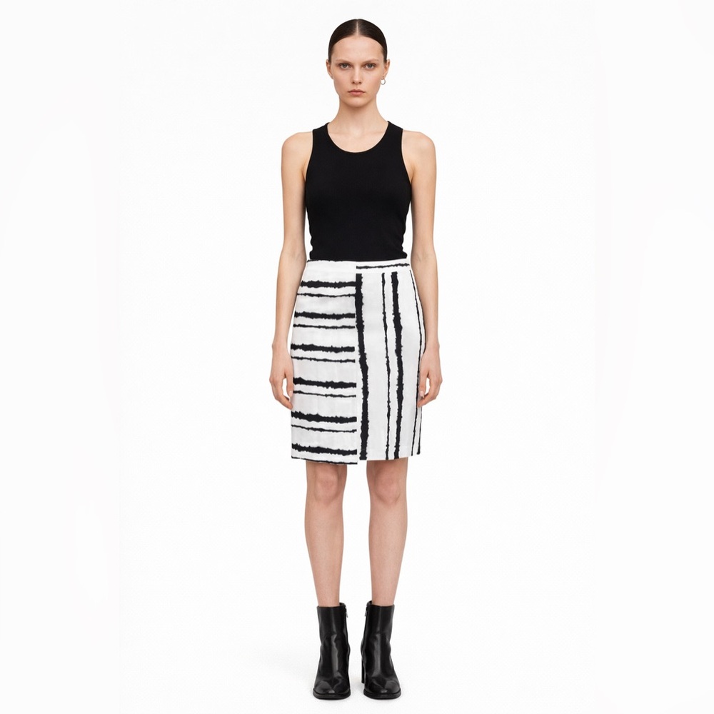 A.L.C. - Silk Striped Pencil Skirt